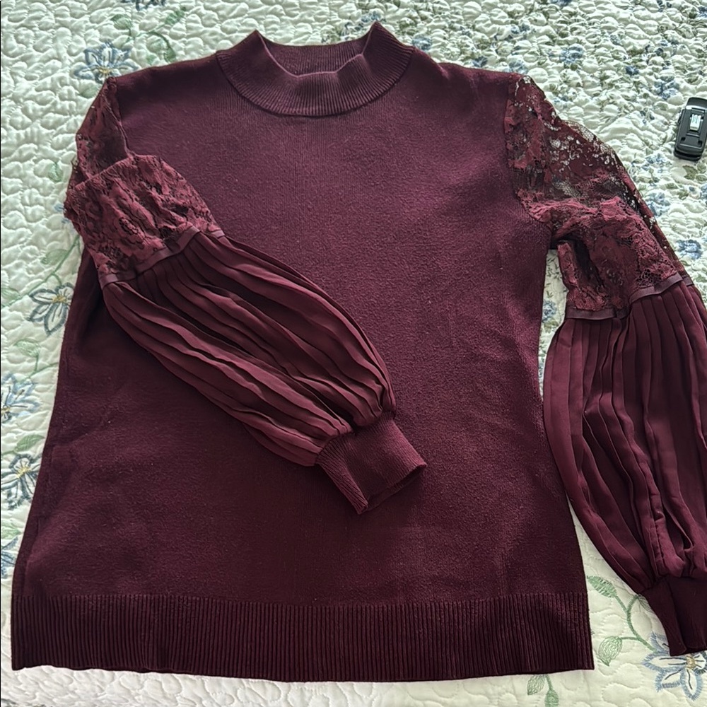 Belldini Deep Burgundy Knit Top